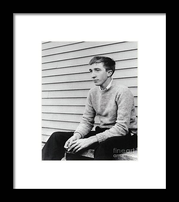 People Framed Print featuring the photograph Author John Updike by Bettmann