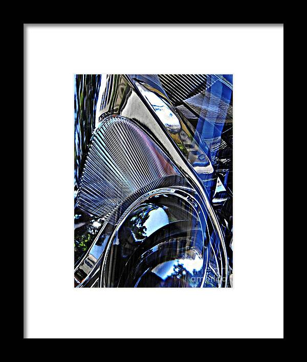Headlight Framed Print featuring the photograph Auto Headlight 21 by Sarah Loft