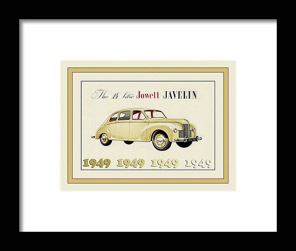 Jowett Javelin Framed Print featuring the photograph Automotive Art 54 by Andrew Fare