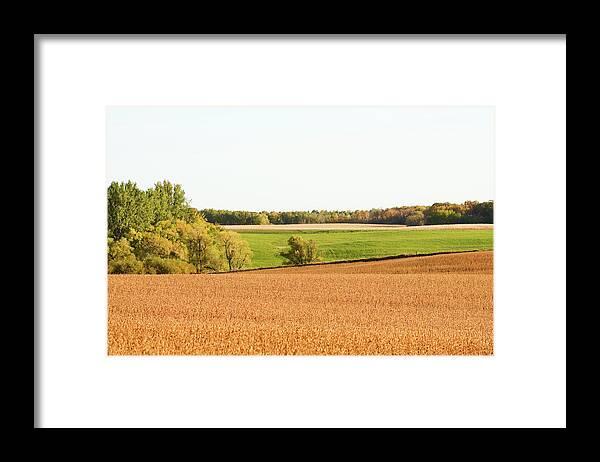 Scenics Framed Print featuring the photograph Autumn Agricultural Landscape by Skhoward