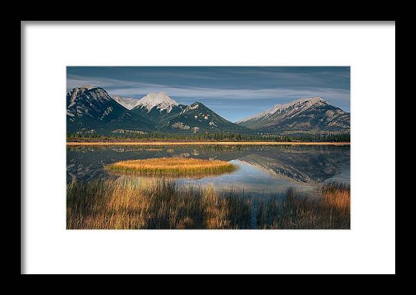 Jasper Framed Print featuring the photograph Autumn At Jasper Lake by Haim Rosenfeld