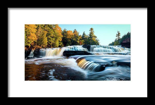 Manido Framed Print featuring the photograph Autumn At Manido Falls by Owen Weber