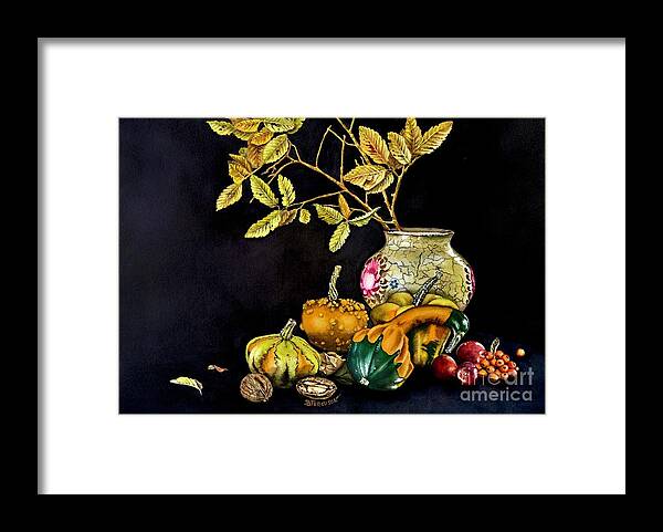 Autumn Framed Print featuring the painting Autumn Colors by Jeanette Ferguson