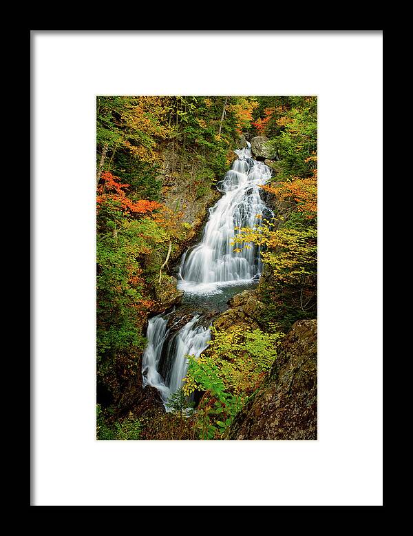 Crystal Cascade Framed Print featuring the photograph Autumn Falls, Crystal Cascade by Jeff Sinon