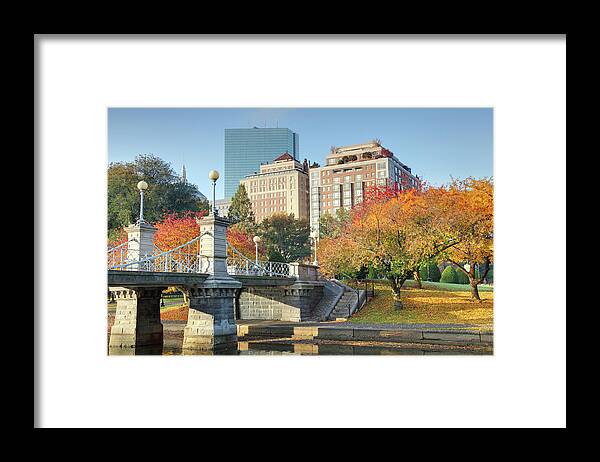 Downtown District Framed Print featuring the photograph Autumn In Boston by Denistangneyjr