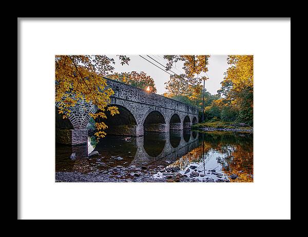 Autumn Framed Print featuring the photograph Autumn in Evansburg - Skippack Creek by Bill Cannon