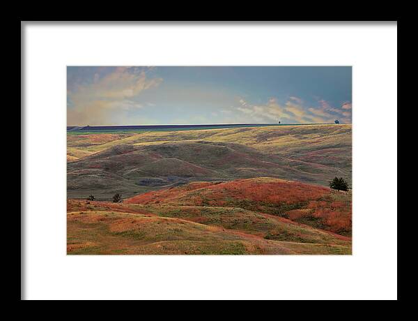 Landscapes Framed Print featuring the photograph Autumn in South Dakota USA by Gerlinde Keating