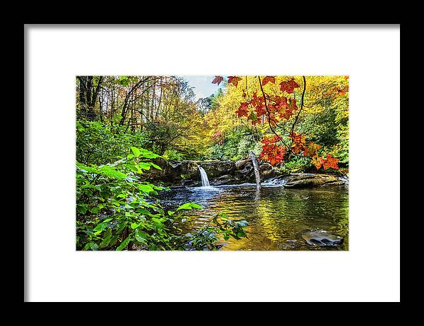 Carolina Framed Print featuring the photograph Autumn in the Mountains by Debra and Dave Vanderlaan