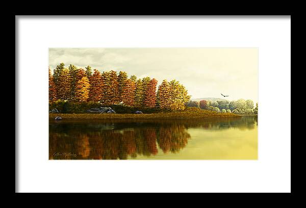 Autumn Framed Print featuring the digital art Autumn Morning by Kathie Miller