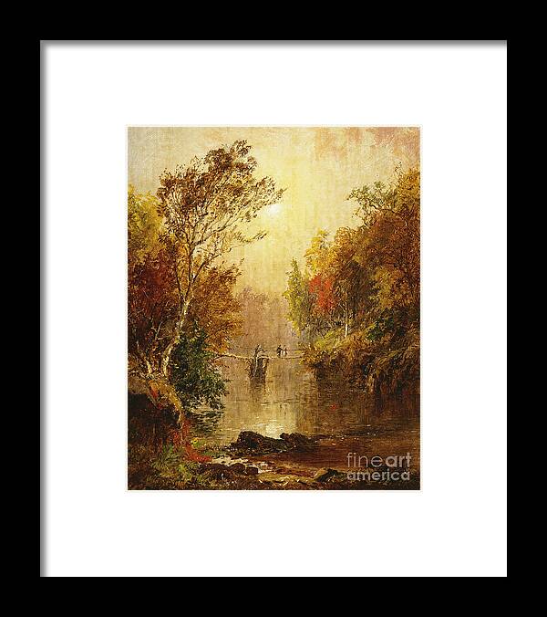 Tree Framed Print featuring the painting Autumn On The Wawayanda, 1877 by Jasper Francis Cropsey