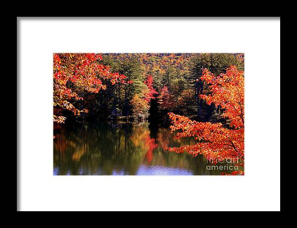 New England Framed Print featuring the photograph Autumn Reflection by Lennie Malvone
