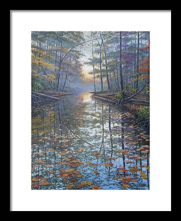 Landscape Framed Print featuring the painting Autumn Rest by Bruce Dumas