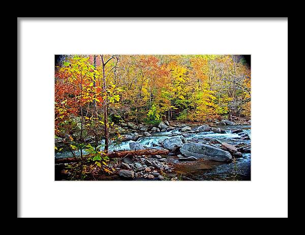 Autumn Framed Print featuring the photograph Autumn River Memories by Allen Nice-Webb