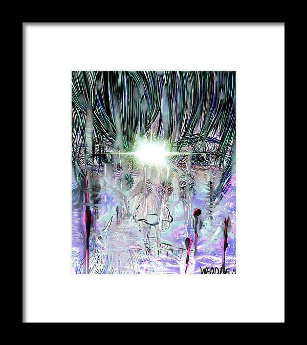 Aware Framed Print featuring the digital art Aware by Angela Weddle