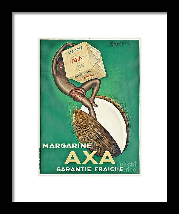 Marketing Framed Print featuring the drawing Axa Margarine by Heritage Images