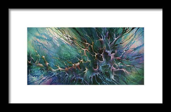 Abstract Framed Print featuring the painting Daydream by Michael Lang