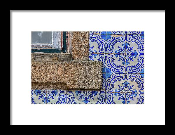 Arabic Framed Print featuring the photograph Azulejo Tile of Portugal by David Letts