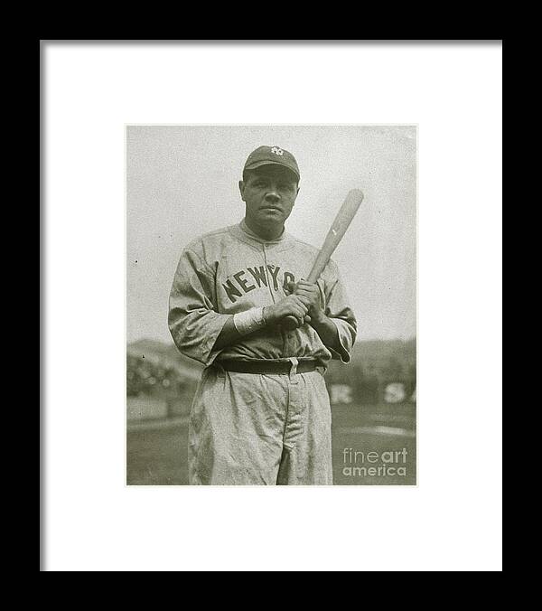 People Framed Print featuring the photograph Babe Ruth Aetherial by Transcendental Graphics