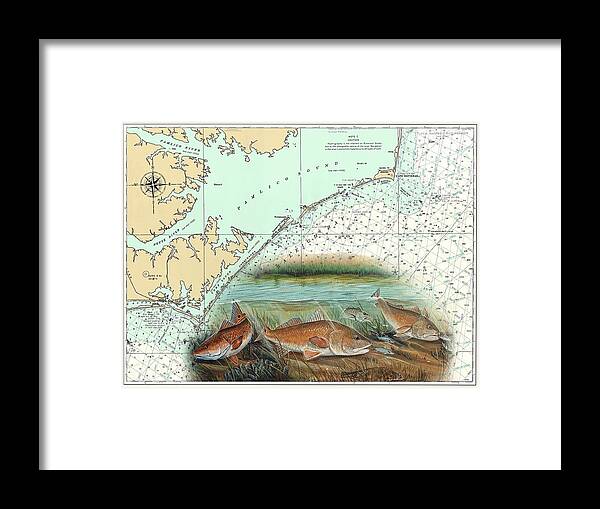 Redfish Framed Print featuring the painting Back Country Bulls by Mark Ray