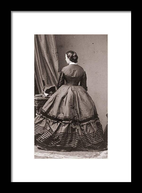 1860-1869 Framed Print featuring the photograph Back View Fashion by Disderi & Co