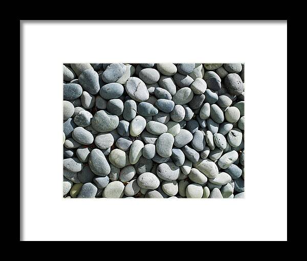 Bellingham Framed Print featuring the photograph Background Of Gray Stones by Ryan Mcvay