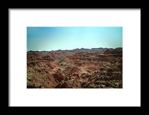 Badlands Framed Print featuring the photograph Badlands Landscape by Nisah Cheatham