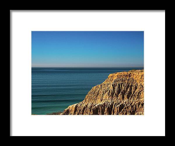 Cliffs Framed Print featuring the photograph Land, Sea, and Sky by Local Snaps Photography