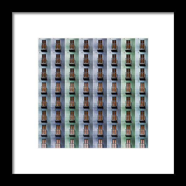 Architecture Framed Print featuring the photograph Balconies by Inge Schuster
