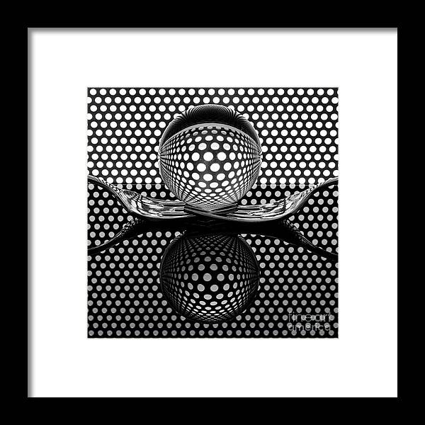 Curve Framed Print featuring the photograph Ball And Forks With Creative Lighting by Sharrocks