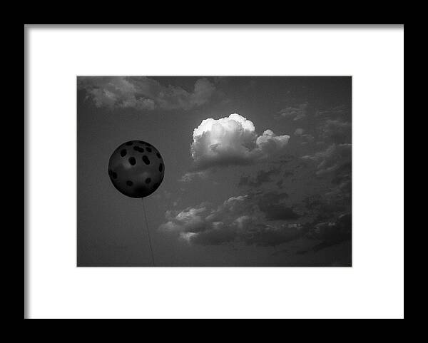 Dotted Balloon Framed Print featuring the photograph Balloon Vs Cloud by Prakash Ghai