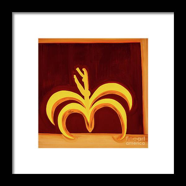 Banana Framed Print featuring the painting Banana by Cristina Rodriguez