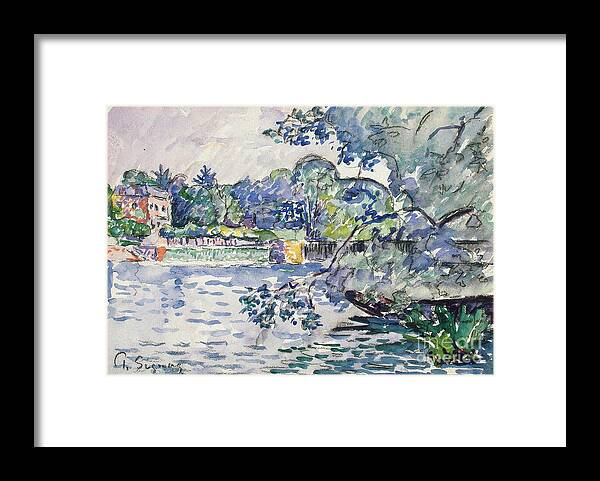Concepts & Topics Framed Print featuring the drawing Banks Of The Seine, C1900. Artist Paul by Heritage Images