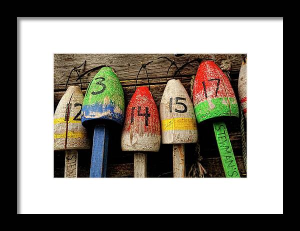Bouys Framed Print featuring the photograph Bar Harbor Bouys by Tom Gresham