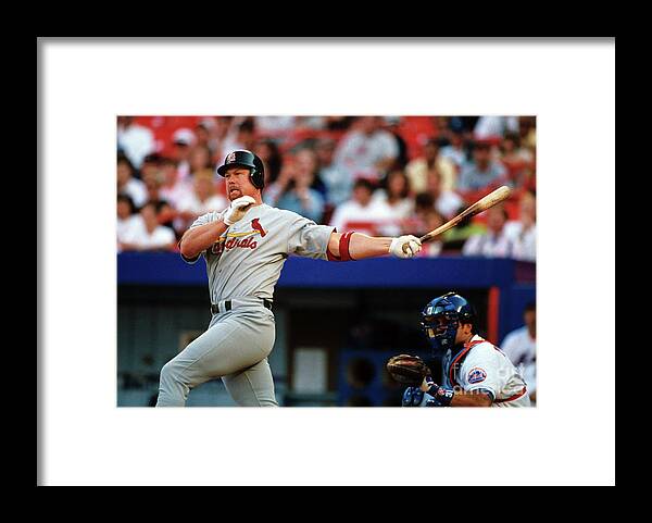 St. Louis Cardinals Framed Print featuring the photograph Baseball - Mark Mcgwire by Icon Sports Wire