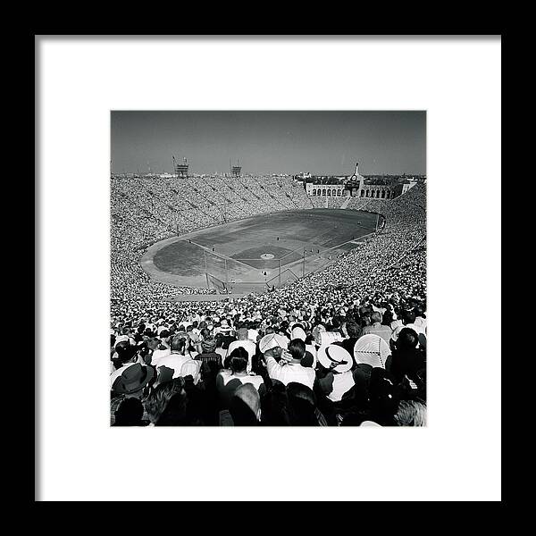 Fans Framed Print featuring the photograph Baseball by Ralph Crane