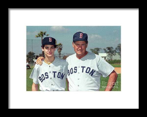 People Framed Print featuring the photograph Baseball - Ted Williams - File Photo by Icon Sports Wire