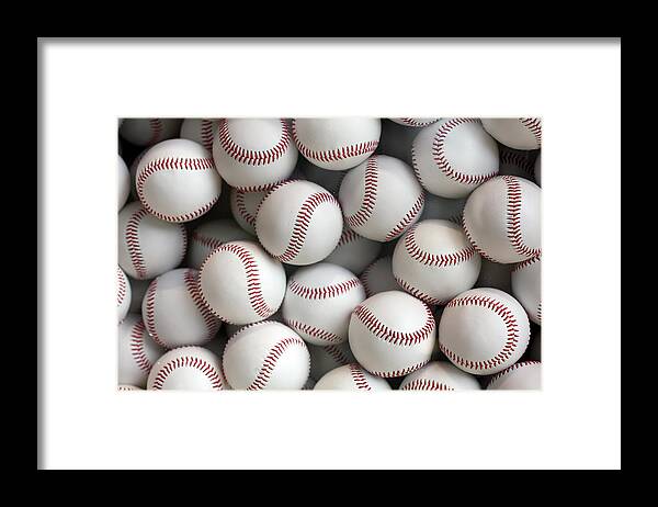 Ball Framed Print featuring the photograph Baseballs by Hidehiro Kigawa