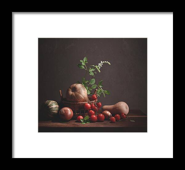 Food Framed Print featuring the photograph Basil by Margareth Perfoncio