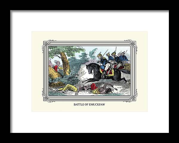 Andrew Jackson Framed Print featuring the painting Battle of Emuckfaw by William Croome
