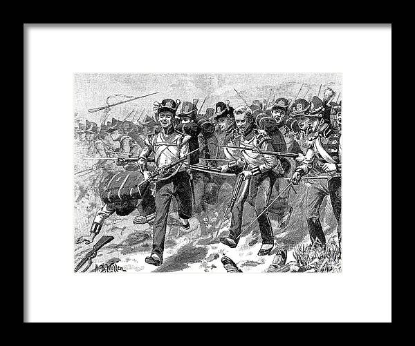 Rifle Framed Print featuring the drawing Battle Of Talavera, Peninsular War by Print Collector