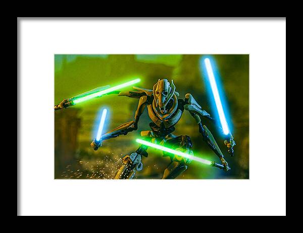 General Grievous Framed Print featuring the photograph Battle on Geonosis by Jeremy Guerin