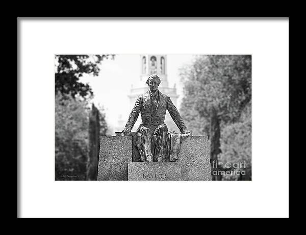 Baylor University Framed Print featuring the photograph Baylor University Judge Baylor Statue by University Icons