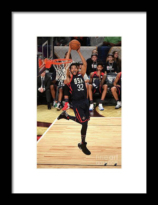 Karl-anthony Towns Framed Print featuring the photograph Bbva Compass Rising Stars Challenge 2017 by Garrett Ellwood