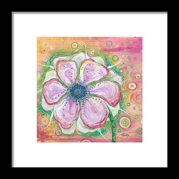 Flower Painting Framed Print featuring the painting Be Still My Heart by Tanielle Childers