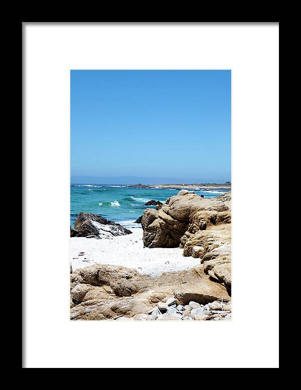 Tranquility Framed Print featuring the photograph Beach At Monterey, California by Geri Lavrov