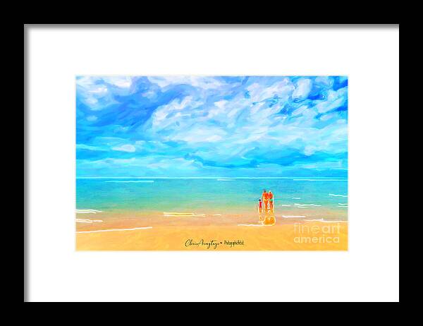 Beach Framed Print featuring the painting Beach Blues II by Chris Armytage