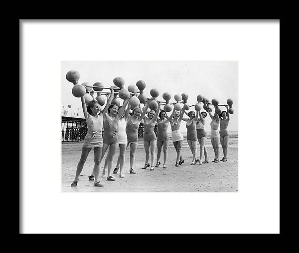 Worthing Framed Print featuring the photograph Beach Exercise by William Vanderson
