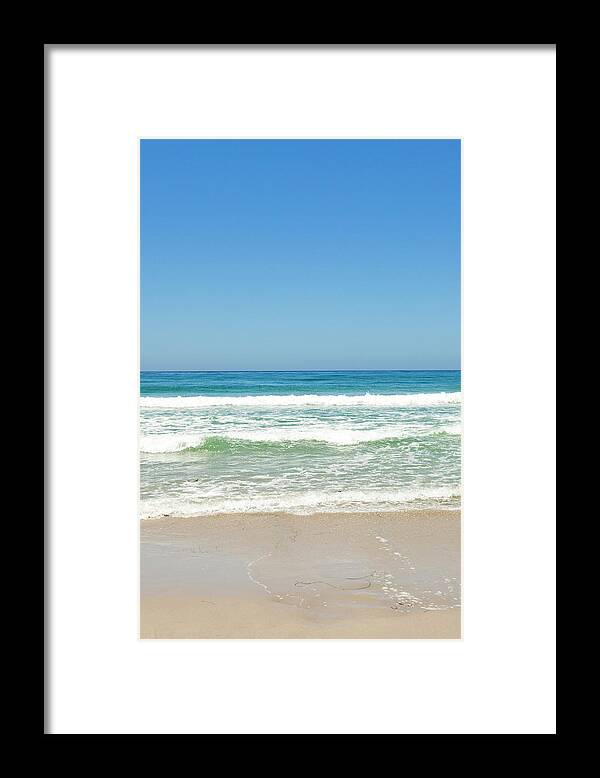 Water's Edge Framed Print featuring the photograph Beach In Monterey by Geri Lavrov
