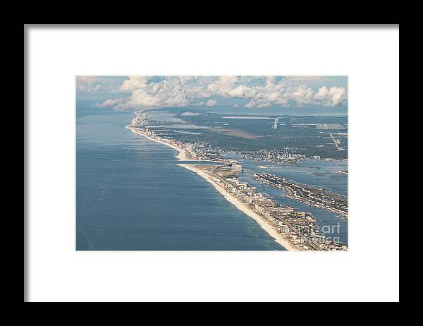 Gulf Shores Framed Print featuring the photograph BeachMiles-Natural-5137 by Gulf Coast Aerials -
