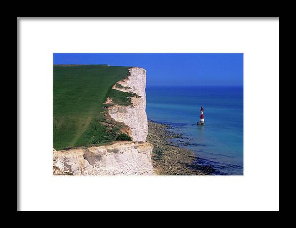 Water's Edge Framed Print featuring the photograph Beachy Head, East Sussex by Design Pics/bilderbuch